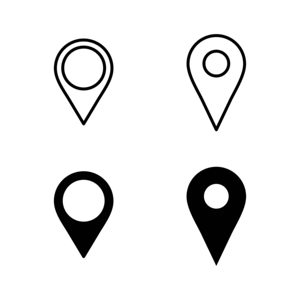 Pin Icons Vector Location Sign Symbol Destination Icon Map Pin — Stock Vector