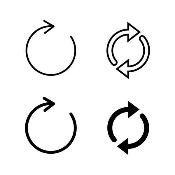 Actualizar Vector Iconos Recargar Signo Símbolo Icono Actualización — Archivo Imágenes Vectoriales