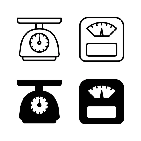 Échelles Icônes Vecteur Échelle Poids Signe Symbole — Image vectorielle