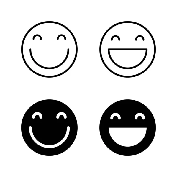 Glimlach Pictogrammen Vector Glimlach Emoticon Icoon Feedbackteken Symbool — Stockvector
