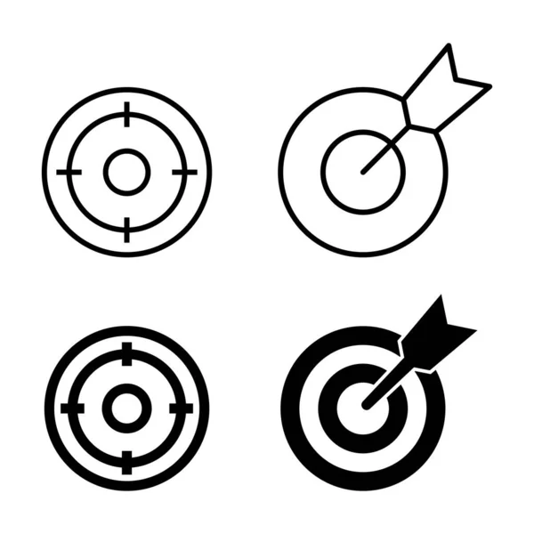 Ziel Icons Vektor Torsymbolvektor Zeichen Und Symbol Für Zielgerichtetes Marketing — Stockvektor