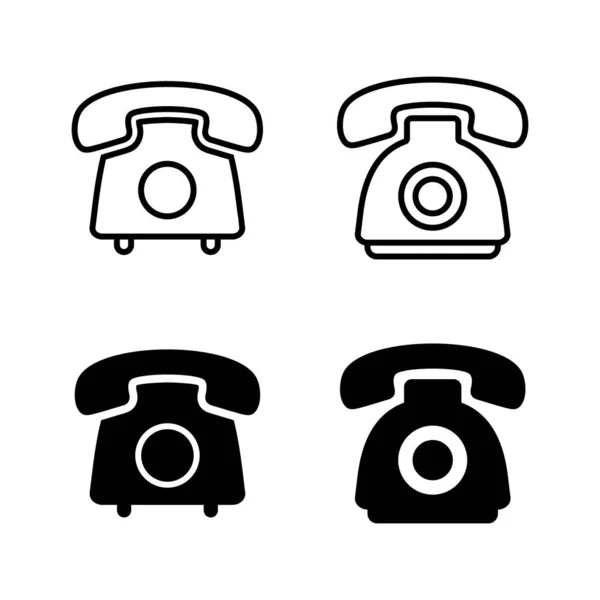 Ikony Telefoniczne Wektor Znak Symbol Telefonu — Wektor stockowy