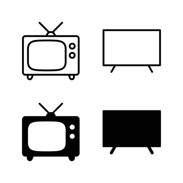 Vector Iconos Signo Símbolo Televisión — Vector de stock