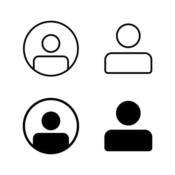 User Icons Vektor Personenzeichen Und Symbol Menschen Ikone — Stockvektor