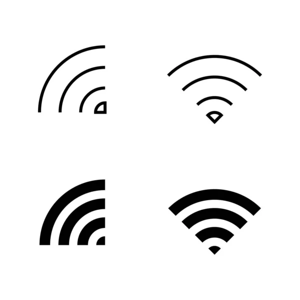 Vector Iconos Wifi Señal Símbolo Icono Inalámbrico — Vector de stock