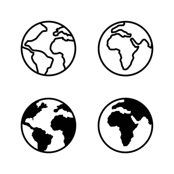 Carte Monde Vecteur Signe Symbole Worldmap Icône Globe — Image vectorielle