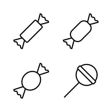 Şeker ikonu vektörü. Şeker işareti ve sembol.