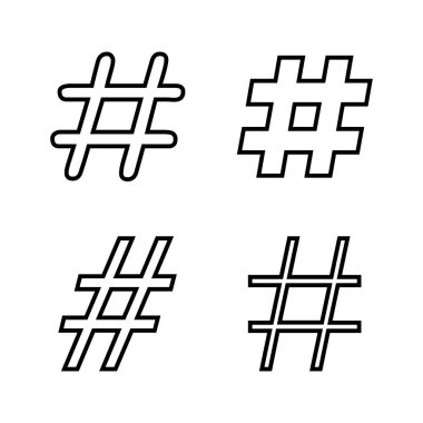 Etiket simgesi vektörü. hashtag işareti ve sembol