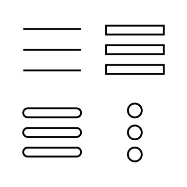 Menü simgesi vektörü. Web menü işareti ve sembol. Hamburger menüsü sembolü