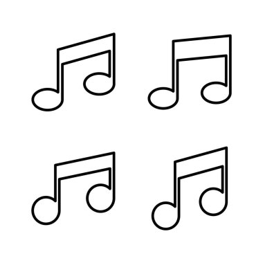 Müzik ikonu vektörü. nota işareti ve sembol