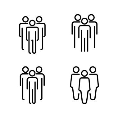 İnsanlar ikon vektörü. İmza ve sembol. Kullanıcı Simgesi vektörü