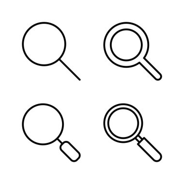 Simge vektörünü ara. Büyüteç işareti ve sembolü ara