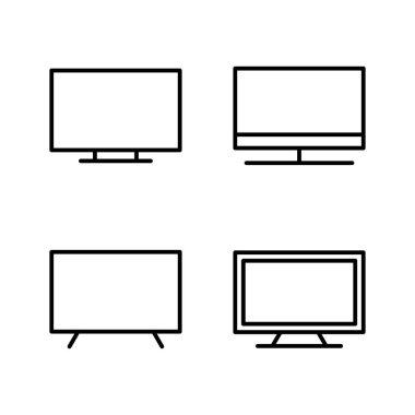 Televizyon ikonu vektörü. televizyon işareti ve sembol