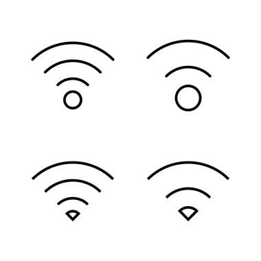 Wifi simge vektörü. İşaret işareti ve sembol. Kablosuz simge