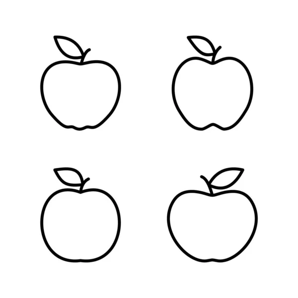 Appel Icoon Vector Apple Teken Symbolen Voor Web Design — Stockvector