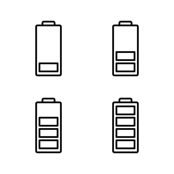 Akku Symbol Vektor Ladezeichen Für Akkus Ladezustand Der Batterie — Stockvektor