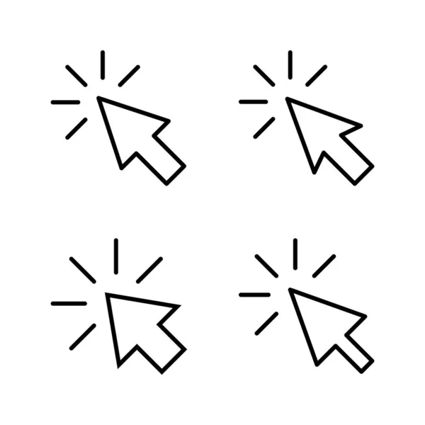 Cliquez Sur Icône Vecteur Pointer Flèche Signe Symbole Icône Curseur — Image vectorielle
