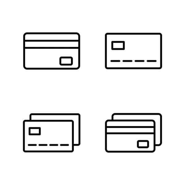 Kreditkarten Icon Vektor Zeichen Und Symbol Der Kreditkartenzahlung — Stockvektor