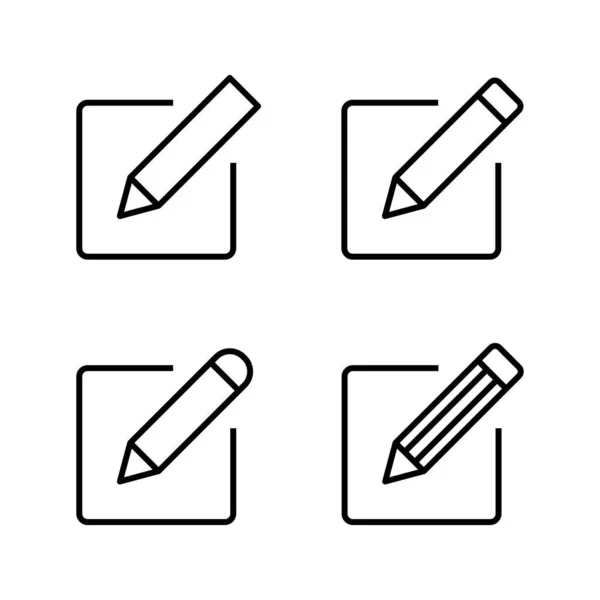 Modifier Vecteur Icône Modifier Signe Symbole Document Modifier Icône Texte — Image vectorielle