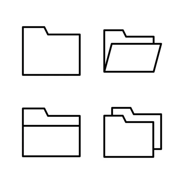 Vecteur Icône Dossier Signe Symbole Dossier — Image vectorielle