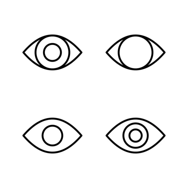 Vetor Ícone Ocular Sinal Olho Símbolo Olhar Ícone Visão —  Vetores de Stock