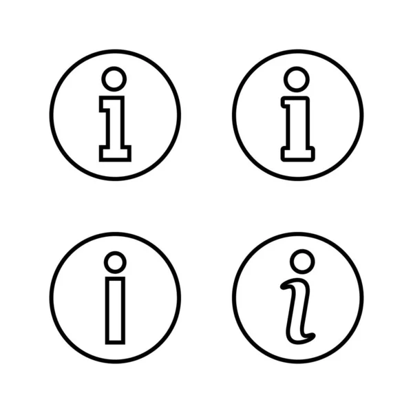 Icon Vektor Für Info Zeichen Über Uns Zeichen Und Symbol — Stockvektor