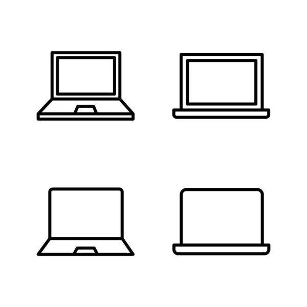 Laptop Symbolvektor Computerzeichen Und Symbol — Stockvektor