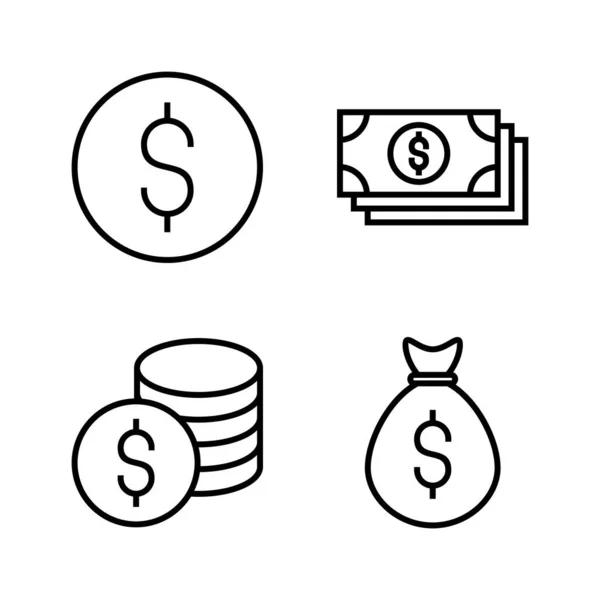 Geld Icon Vektor Geldzeichen Und Symbol — Stockvektor