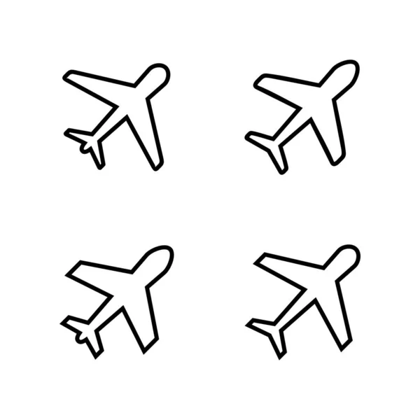 아이콘 비행기 표지판 운송의 표지판 비행기 — 스톡 벡터