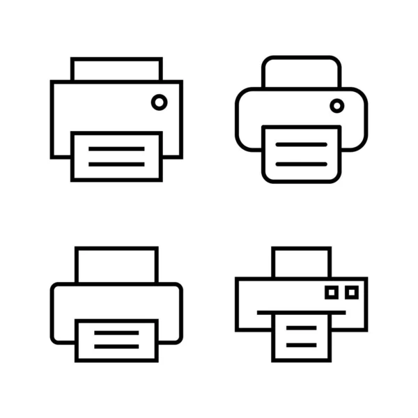 Icono Impresión Vector Signo Símbolo Impresora — Vector de stock