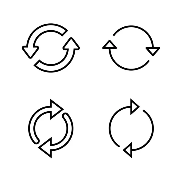 Symbolvektor Aktualisieren Zeichen Und Symbol Neu Laden Symbole Aktualisieren — Stockvektor