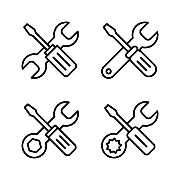 stock vector Repair tools icon vector. tool sign and symbol. vectorting icon. Wrench and screwdriver. Service
