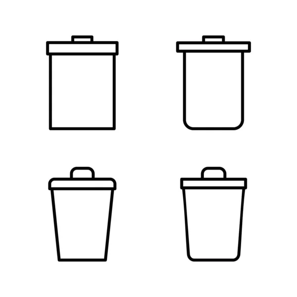 Affaldsikonvektor Skraldespand Ikon Slette Tegn Symbol – Stock-vektor