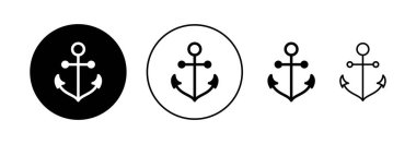 Anchor icon vector for web and mobile app. Anchor sign and symbol. Anchor marine icon.