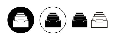 Web ve mobil uygulama için dizin simgesi vektörünü arşivle. Belge vektör simgesi. Depolama simgesini arşivle.