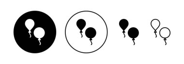 Web ve mobil uygulama için balon simgesi vektörü. Parti balonu işareti ve sembolü
