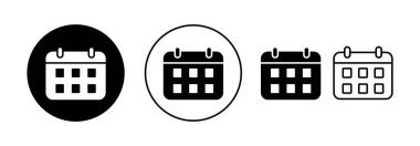 Calendar icon vector for web and mobile app. Calender sign and symbol. Schedule icon symbol