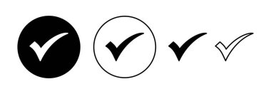 Check mark icon vector for web and mobile app. Tick mark sign and symbol