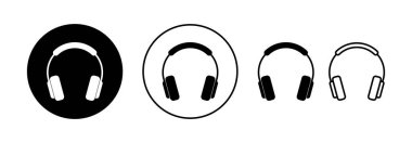 Headphone icon vector for web and mobile app. headphone sign and symbol