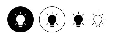 Web ve mobil uygulama için lamba simgesi vektörü. Ampul işareti ve sembol. fikir sembolü.
