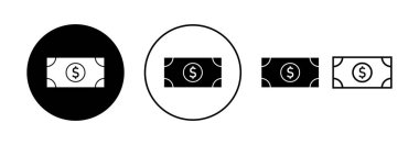 Web ve mobil uygulama için para simgesi vektörü. Para işareti ve sembol