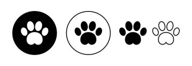 Web ve mobil uygulama için Paw simgesi vektörü. Pençe izi ve sembol. köpek ya da kedi pençesi