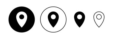 Web ve mobil uygulama için simge vektörü. Yer işareti ve sembol. hedef simgesi. harita iğnesi