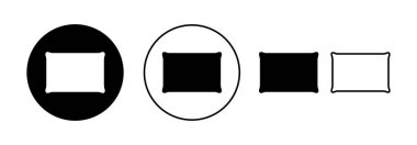 Web ve mobil uygulama için yastık simgesi vektörü. Yastık işareti ve sembol. Rahat yumuşacık yastık.