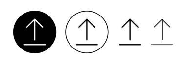 Web ve mobil uygulama için simge vektörü yükle. veri işareti ve sembolü yükle