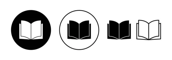 Book Icon Vector Web Mobile App Open Book Sign Symbol — Vetor de Stock