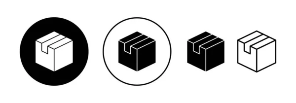 Box Icon Vector Web Mobile App Box Sign Symbol Parcel — Stockvector