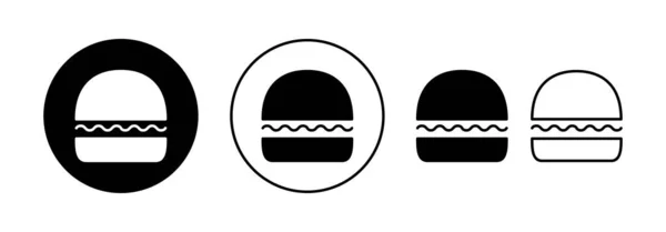 Burger Icon Vector Web Mobile App Burger Sign Symbol Hamburger — Wektor stockowy