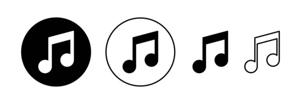 Musik Ikon Vektor För Webb Och Mobil App Notera Musik — Stock vektor
