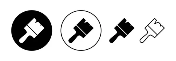Wektor Ikony Farby Dla Aplikacji Internetowych Mobilnych Znak Pędzla Symbol — Wektor stockowy